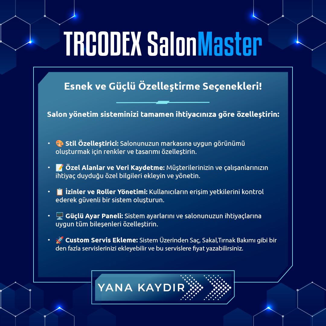 SalonMaster - Kuaför İş Yeri Yönetimi - Görsel 5